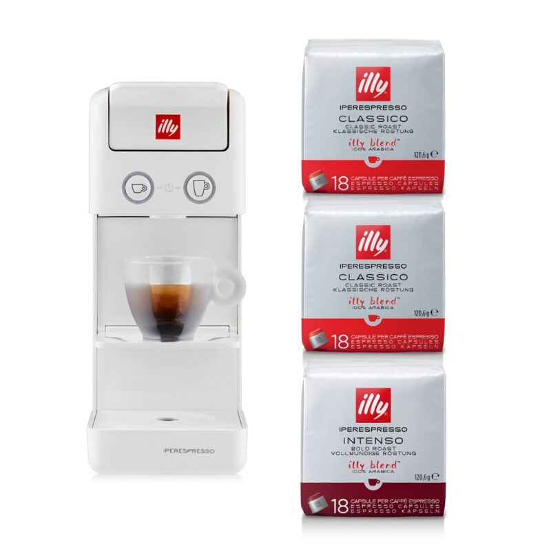 Espresso Illy Iperespresso Y3.3 White με Δώρο 54 Κάψουλες