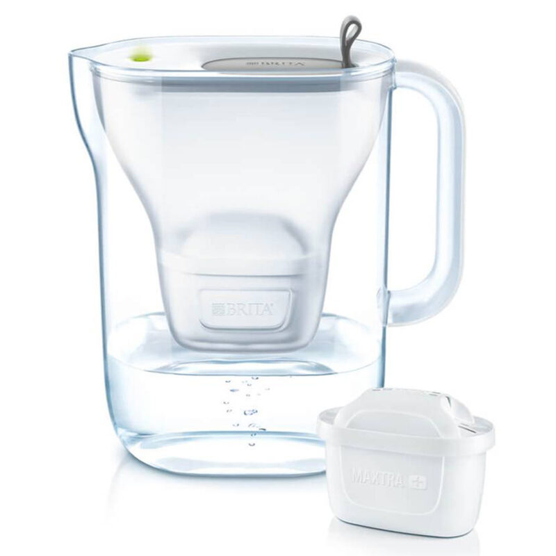 Brita Κανάτα Fill Enjoy Style Basic Grey γκρι Πλαστική Με Καπάκι 2400ml