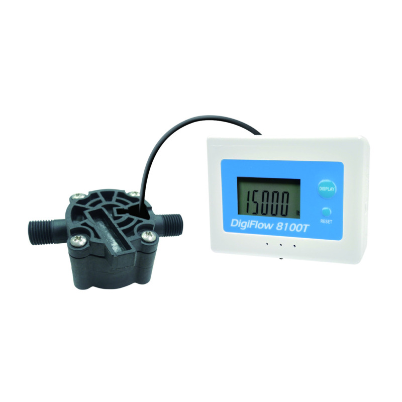 Ψηφιακός μετρητής ροής νερού και αλλαγής φίλτρων DIGIFLOW 8100T - Υδρομετρητής 1/4"