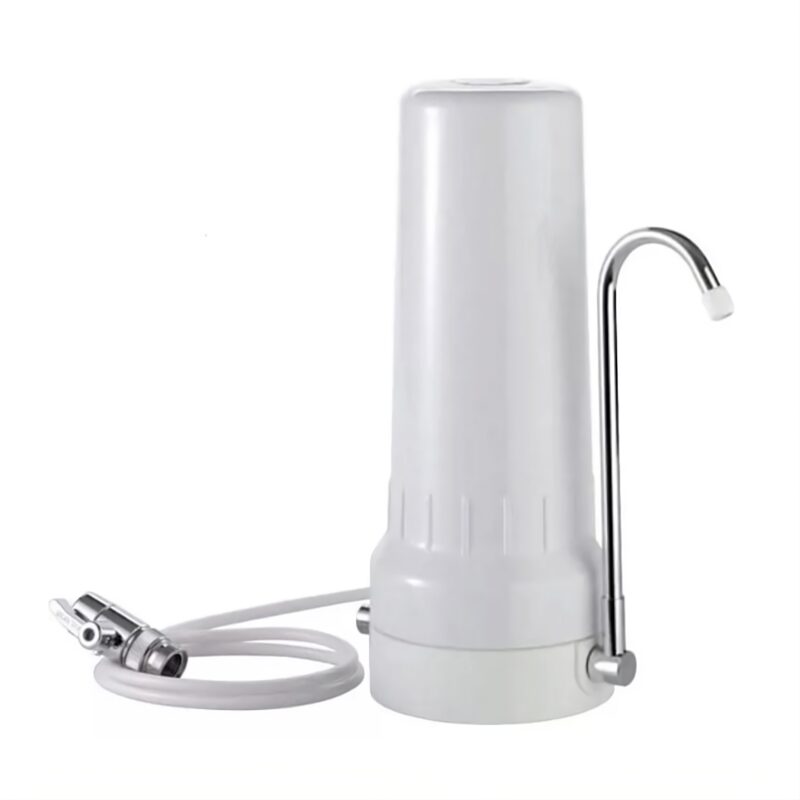 Atlas Depural White Countertop Single Water Filter Device with Faucet