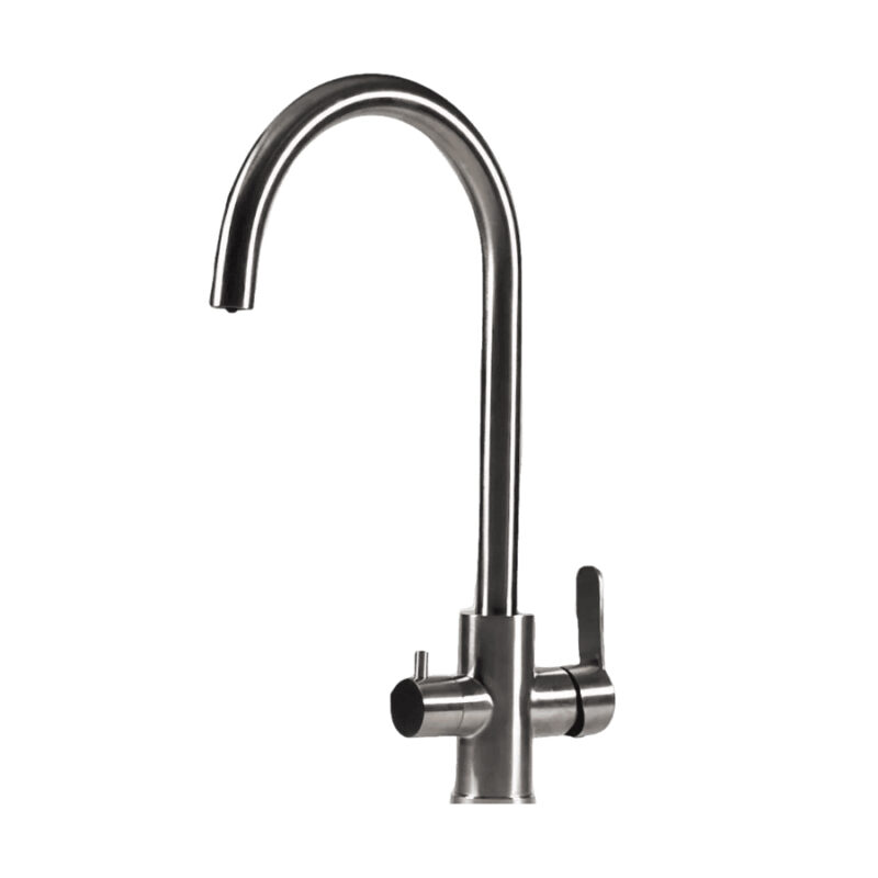 Eiger Stainless Steel Three Way Curved Faucet for Water Filter