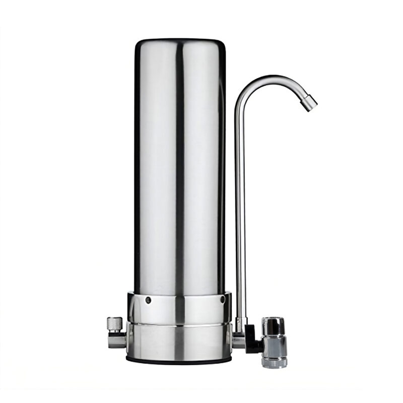 Eiger Ανοξείδωτη Inox Μονή Συσκευή Φίλτρου Νερού Άνω Πάγκου με Βρυσάκι