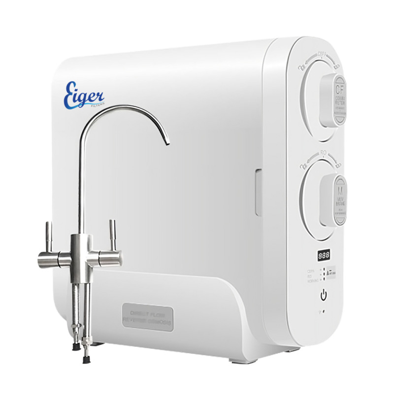 Εικόνα προϊόντος: Eiger Σύστημα Αντίστροφης Όσμωσης 600GPD A9 Direct Flow - Λευκό, σύστημα φίλτρανσης νερού 5 σταδίων χωρίς δεξαμενή.