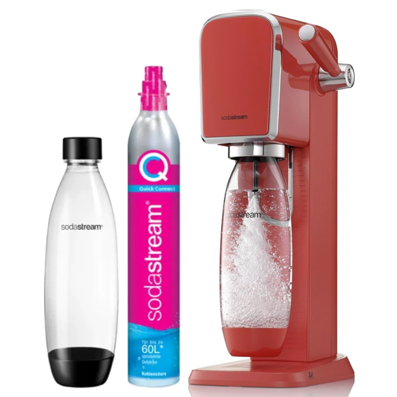 Συσκευή Sodastream Art Mandarin Κόκκινη - Μετατρέπει νερό σε ανθρακούχο νερό γρήγορα. Ιδανική για Sodastream Art.