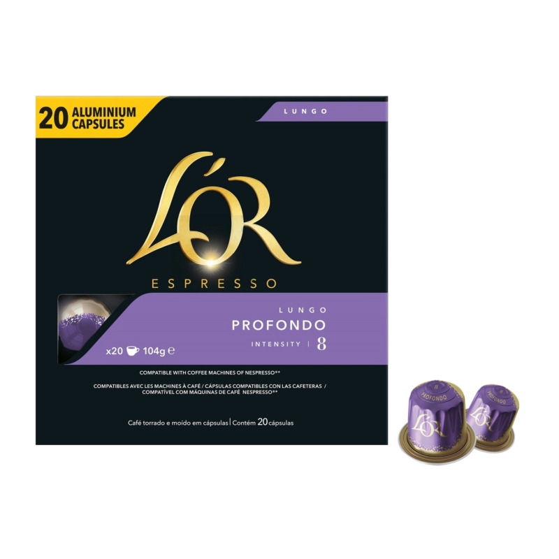 Κάψουλες Espresso LOR Lungo Profondo συμβατές με Μηχανή Nespresso 20τεμ 1