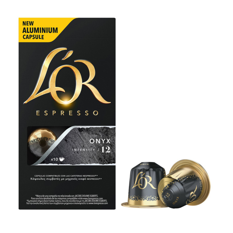 Κάψουλες Espresso LOR ONYX συμβατές με μηχανή Nespresso - 10 κάψουλες