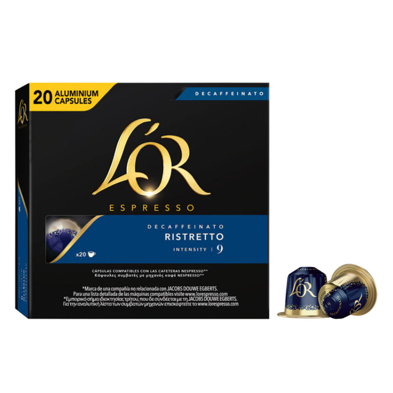 Κάψουλες Espresso LOR Ristretto Decaffeine συμβατές με Μηχανή Nespresso 20τεμ