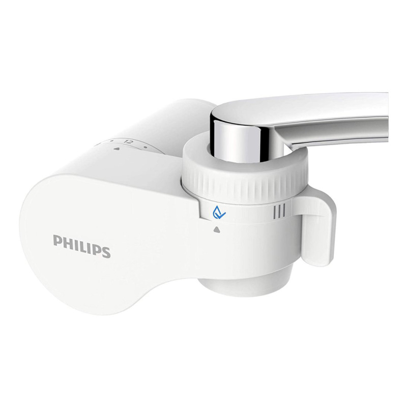 Φίλτρο νερού Βρύσης Philips AWP3704, τεχνολογία X-Guard, μείωση χλωρίου, 99%, άνθρακα, λευκό, 2L/min.