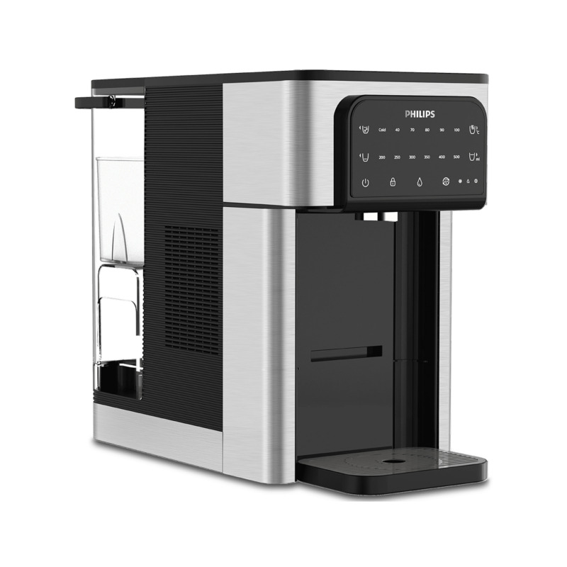 Διανομέας Νερού Philips All-in-One με Φίλτρο, Άμεση Ψύξη & Θέρμανση, Ψηφιακή Ένδειξη, Ασημί/Μαύρο, Φίλτρο Micro X-Clean Softening+
