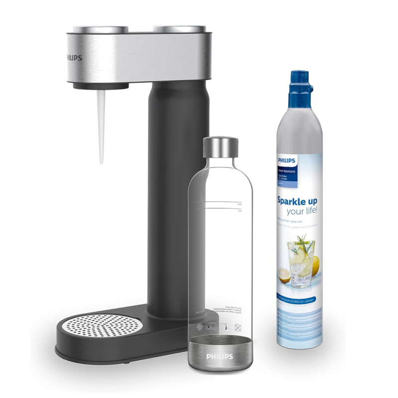 Συσκευή παρασκευής ανθρακούχου νερού Philips Sodamaker Viva μαύρου χρώματος ADD4902, χωρίς ρεύμα