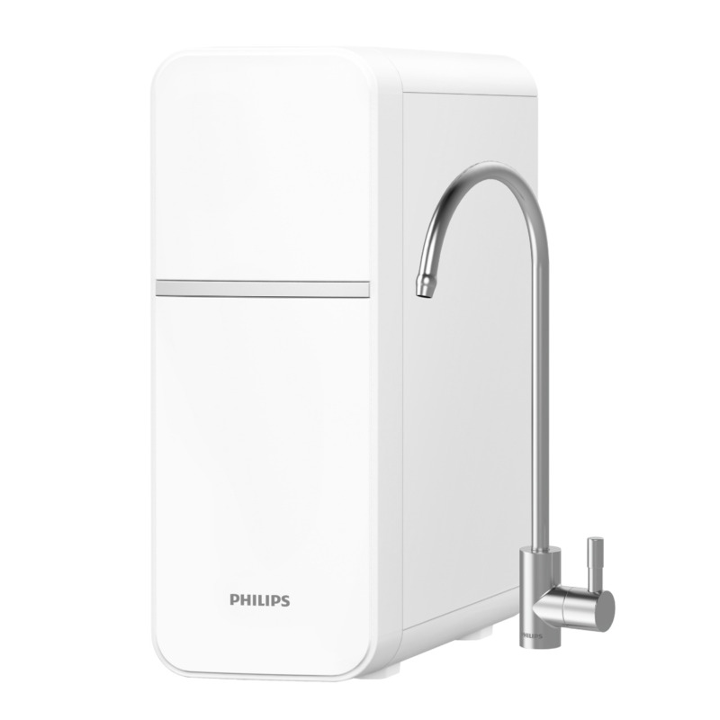 Φίλτρο νερού Philips AUT1211 με 3 Στάδια Φίλτρανσης, ροή 2.5L/λεπτό, κατάλληλο για άνω & κάτω πάγκο, διάμετρος 1/4", φίλτρα αλάτων, άνθρακα, ιζημάτων