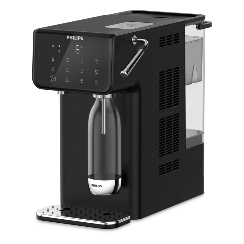 Αναβαθμίστε την καθημερινότητά σας με τον Philips Διανομέα Soda Maker, την απόλυτη λύση για δροσερό, ζεστό, και ανθρακούχο νερό στο σπίτι ή στο γραφείο. Ο επαναστατικός σχεδιασμός του συνδυάζει την ευκολία, την απόδοση και την καινοτομία, προσφέροντάς σας τέλεια φιλτραρισμένο νερό με άμεση πρόσβαση σε θερμοκρασίες που καλύπτουν όλες τις ανάγκες σας.
