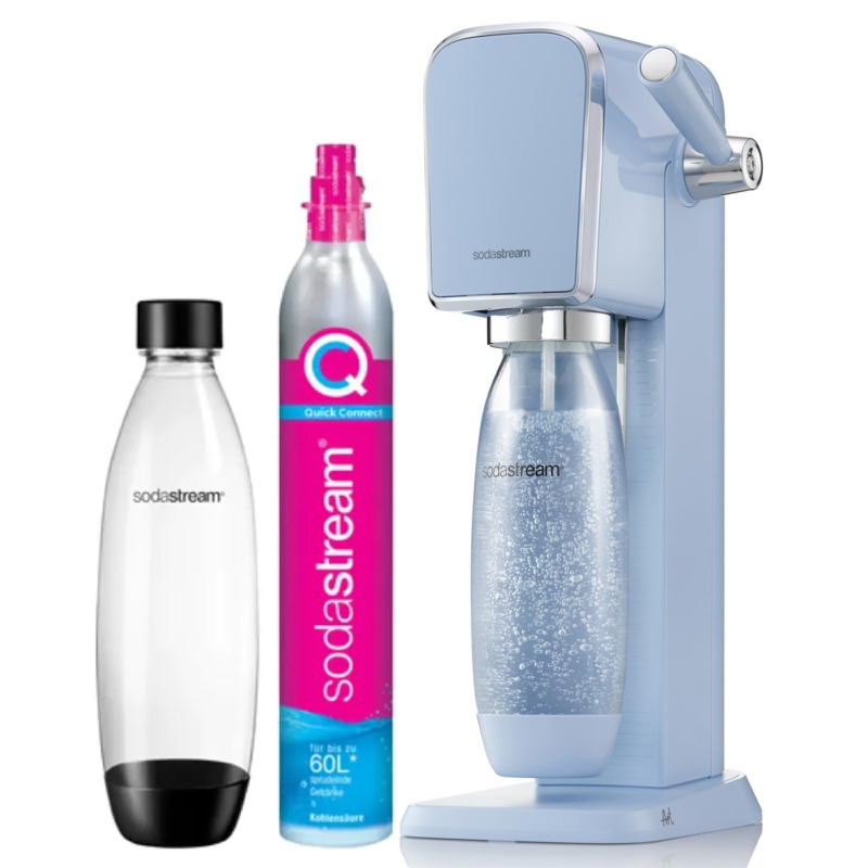 Συσκευή Sodastream Art Blue - Μετατρέπει νερό σε ανθρακούχο νερό, χωρίς ρεύμα, μπλε χρώμα.