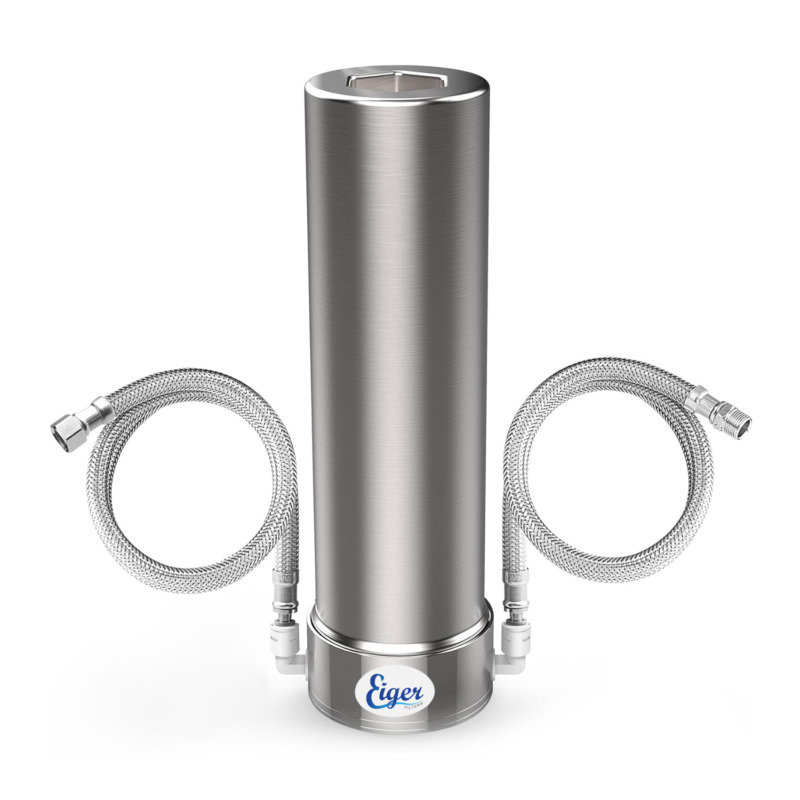 Φίλτρο Νερού Κάτω Πάγκου Eiger 5 Σταδίων 0.5μm, Ανοξείδωτο, Χωρίς Ρεύμα, Ασημί, 6L/min, 12μήνες.