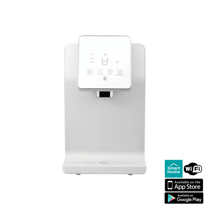 Ψύκτης νερού δικτύου με φίλτρο UV, WiFi και τεχνολογία αφής, JL 1645W, λευκό, καθαρό και φιλτραρισμένο νερό.