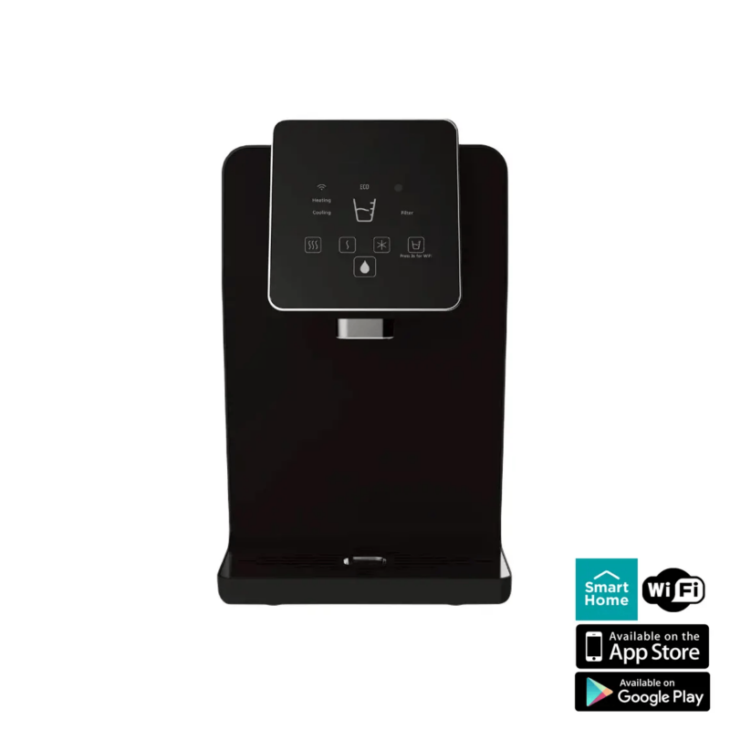 Ψύκτης Νερού Δικτύου με Φίλτρο, UV Λάμπα, WiFi και Τεχνολογία Αφής JL 1645B - Μαύρο, για καθαρό νερό και άνετη χρήση.