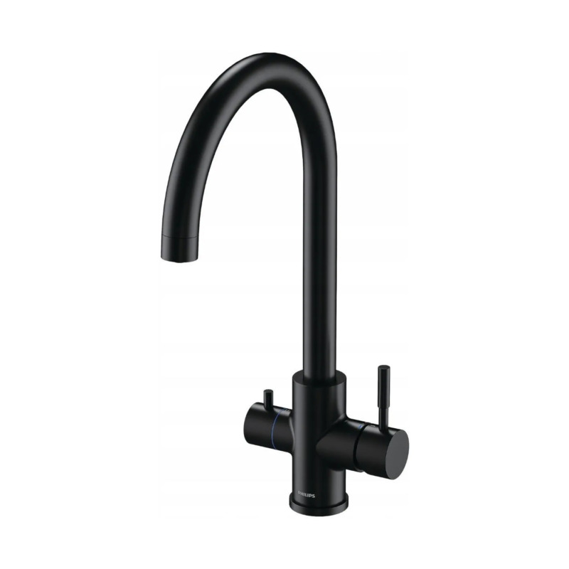 Φωτογραφία της Τρίοδης Βρύσης Philips ASH3512 για Φίλτρο Νερού, μαύρο χρώμα, μοντέρνος σχεδιασμός, ανοξείδωτο φινίρισμα