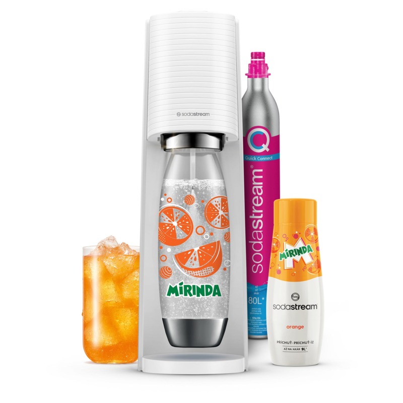 Συσκευή Sodastream Terra White μετατρέπει νερό σε ανθρακούχο νερό. Λευκό χωρίς ρεύμα.